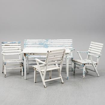 CARL MALMSTEN, a 5-piece set of "Bergshamra" garden furniture.