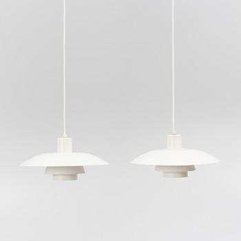 Poul Henningsen, a pair of 'PH 4/3' ceiling lamps, Louis Poulsen, Denmark.