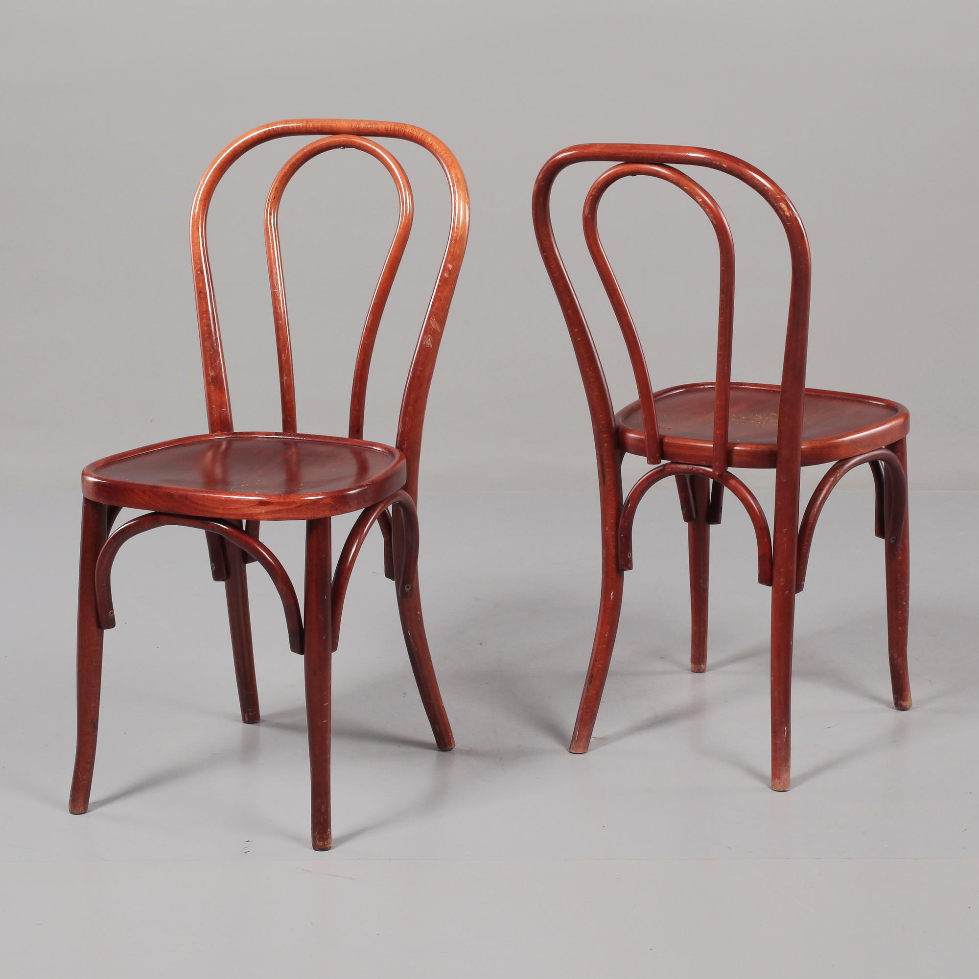 STOLAR, 8 st, Thonet-typ, 1900-talets andra hälft.