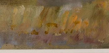 INA SJÖSTRÖM, olja på pannå, signerad.