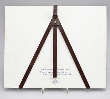 VÄGGPLATTA, stengods, Max Walter Svanberg, Rörstrand.