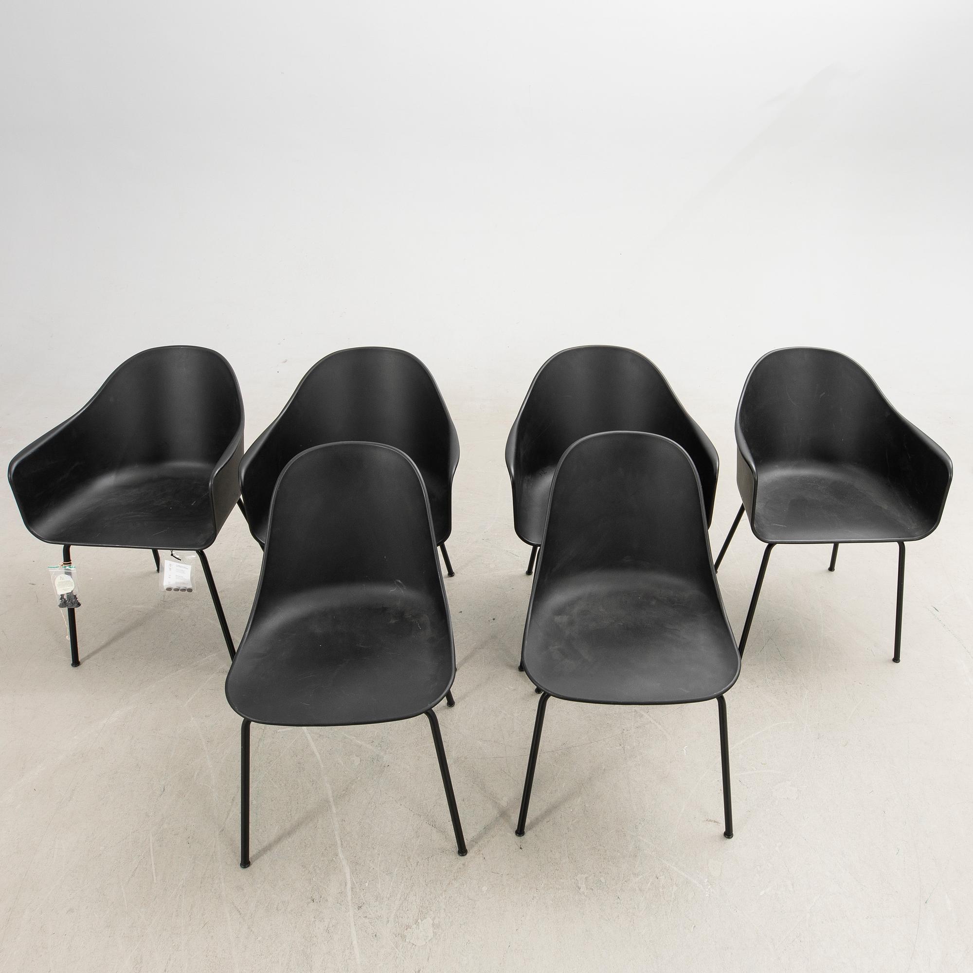 Norm Architects, armchairs, 4 pcs + 2, "Harbour dining chair", for Audo Copenhagen, 2020s.