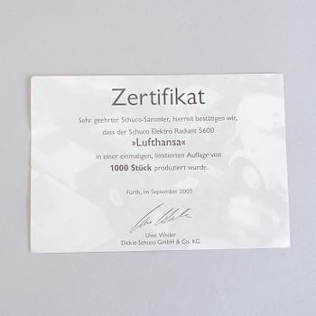 A Schuco airplane "Elektro Radian 5600 Lufthansa" Germany 2005.