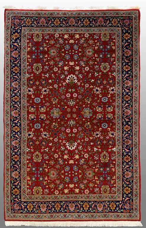 A CARPET, oriental, signed, 230 x 140 cm.