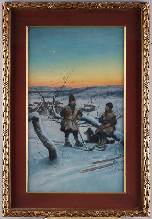 Johan Tirén, JOHAN TIRÉN, watercolour, body colour and heightening white on paper, signed Joh. Tirén.