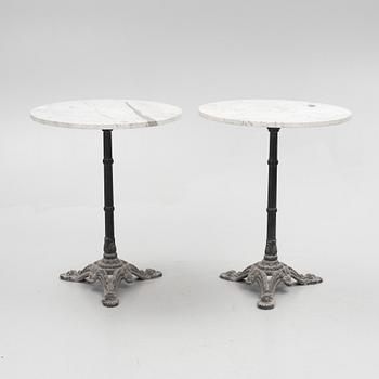 A pair of café tables, 20thcentury.