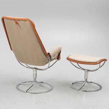 Bruno Mathsson, armchair with footstool, "Jetson", Dux samt Bruno Mathsson International.