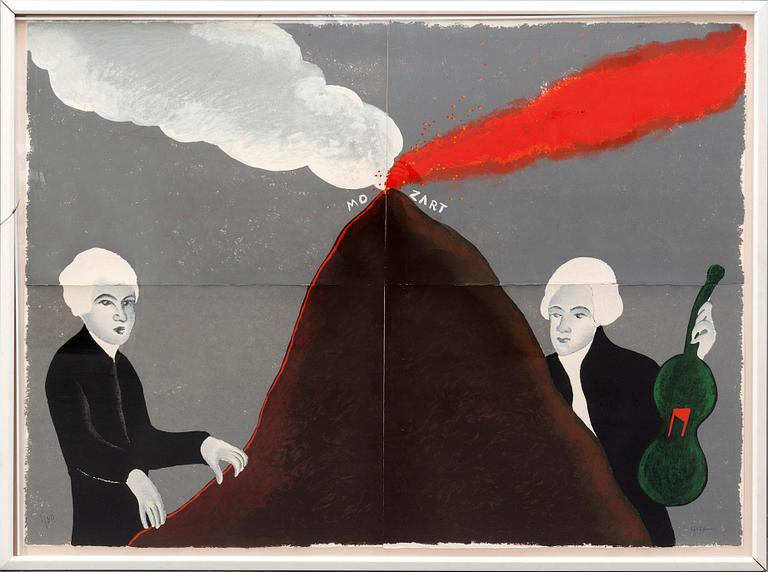 Ernesto Tatafiore, serigraph in colours signed and numbered 1/30.