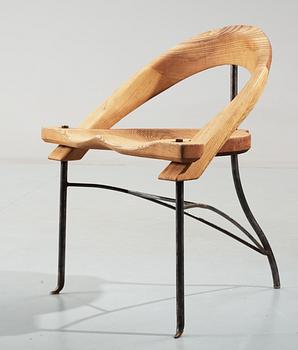 A Nigel Coates ashe chair and a bar stool,