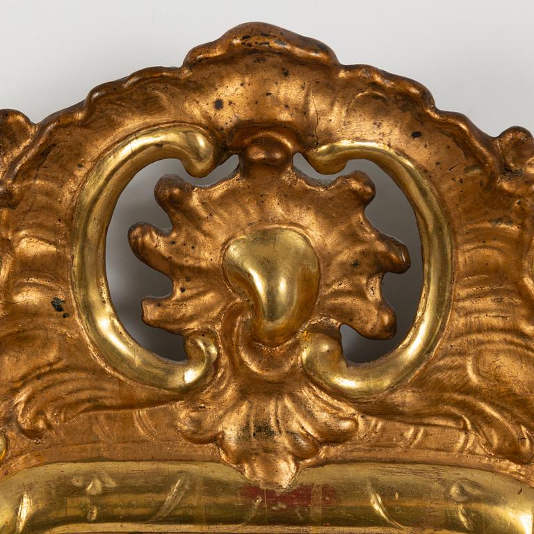 A Rococo mirror, second half of the 18th century.
