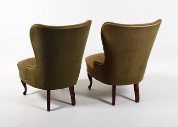 FÅTÖLJER, ett par, sk. "Emma", 1950/60-tal.