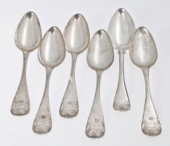 MATSKEDAR, 5+1, silver, 1800-tal, Sverige.