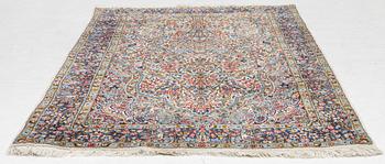 Carpet, Kirman, antique, approx. 242 x 146 cm.