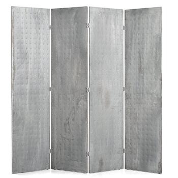 56. Mats Theselius, an aluminium "Rörligt objekt" room divider, Källemo Sweden post 1989.