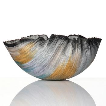 Mary Ann Toots Zynsky, a filet-de-verre glass bowl, Seattle, USA.