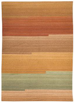 A 1930's Finnish flat weave carpet probably Greta Skogster-Lehtinen. Circa 308 x 215 cm.