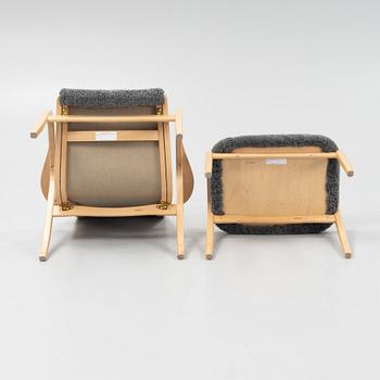 Yngve Ekström, a 'Lamino' easy chair and footrest, Swedese.