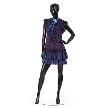 ANNA SUI, a silk and wool dress.