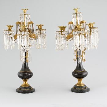 A pair of candelabras, second half of the 19th century.
