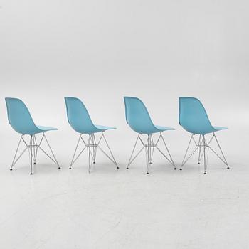 Charles & Ray Eames, four 'Plastic Chairs DSR', Vitra.