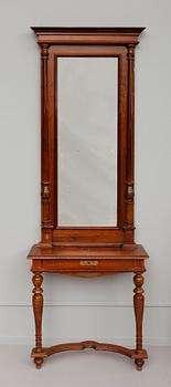 SPEGEL MED KONSOLBORD, sekelskiftet 1900.