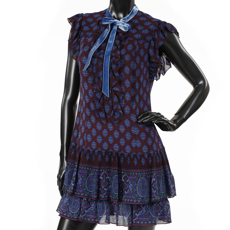 ANNA SUI, a silk and wool dress.