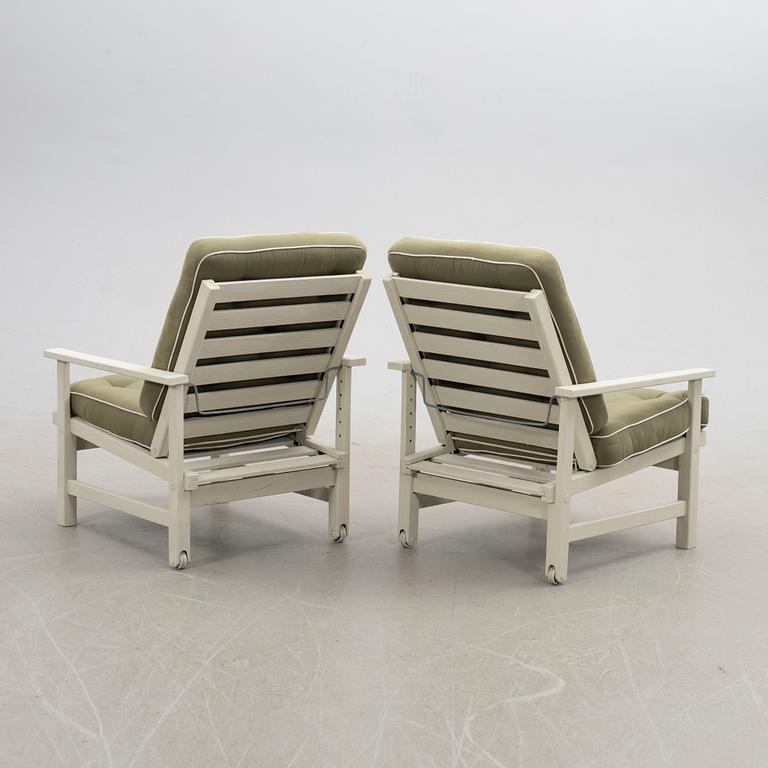 Elsa Stackelberg, fåtöljer med fotpall, ett par, Fri Form, 1900-talets slut.