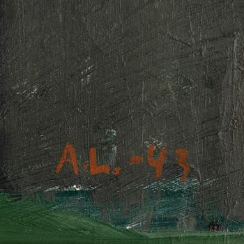 Alf Lindberg, oil on canvas, signed and dated -43.
