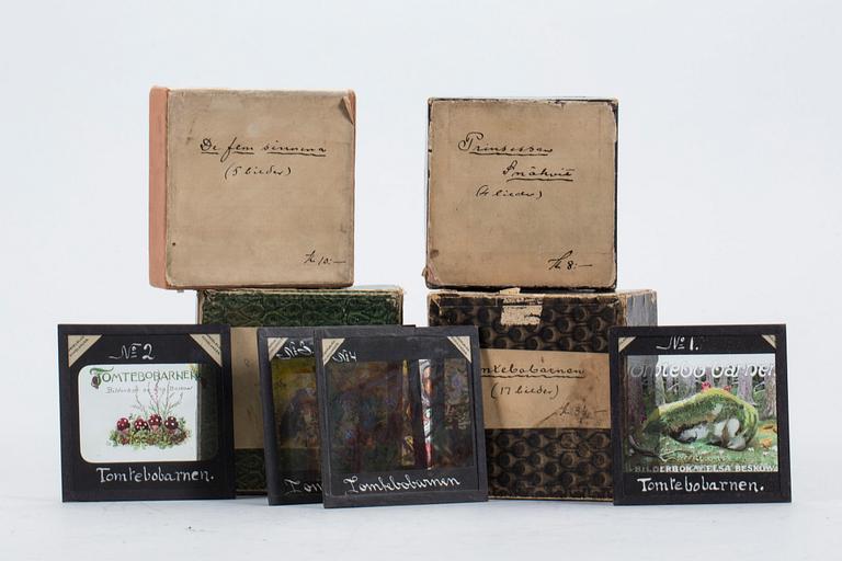 DIABILDER, 37 st, glas, Hasselblads, 1900-talets början.