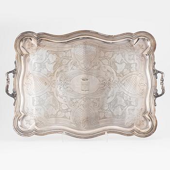 An electroplate tray from Christofle, early 20th Century.