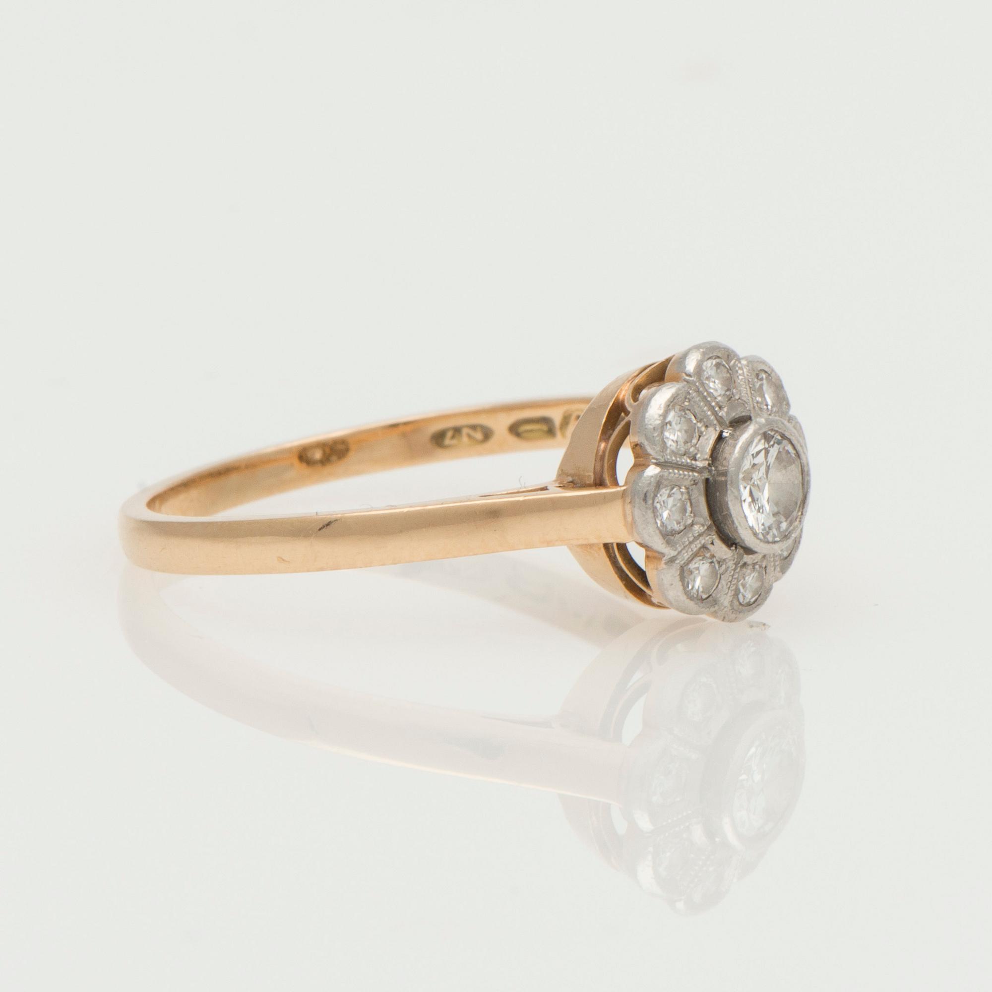 SORMUS, briljanttihiotut timantit, 14K kultaa. Westerback, Helsinki 1966.