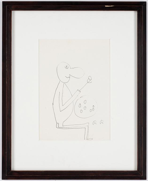 ROGER RISBERG, teckning, monogramsignerad.