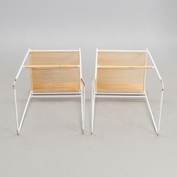 BARSTOLAR, ETT PAR, märkta Fly Line Carre (VI) – Italy, formigivna av Giandomenico Belotti, 1970-tal.