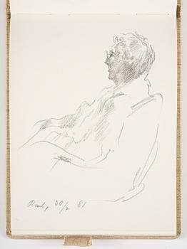 Lotte Laserstein, 4 skissböcker med blyertsteckningar.