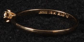 RINGAR, 2 st, 18K guld samt briljanter.
