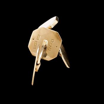 MANSCHETTKNAPPAR, 18K guld, G Dahlgren & Co, Malmö, 1920. Vikt ca 6g.