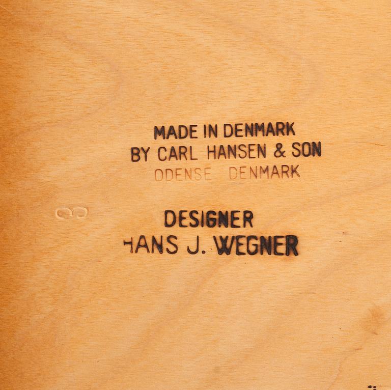 STOLAR, 4 st.  Hans J Wegner för Carl Hansen & Son, Danmark.