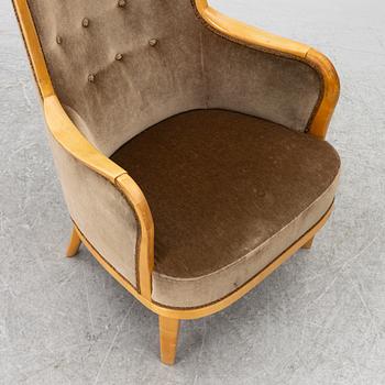 Carl Malmsten, armchair, 'Advokaten', second half of the 20th century.