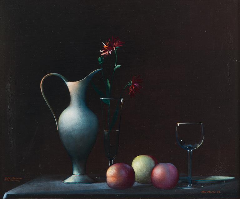 Jan Palmu, 'Tre persikor i sidoljus'.
