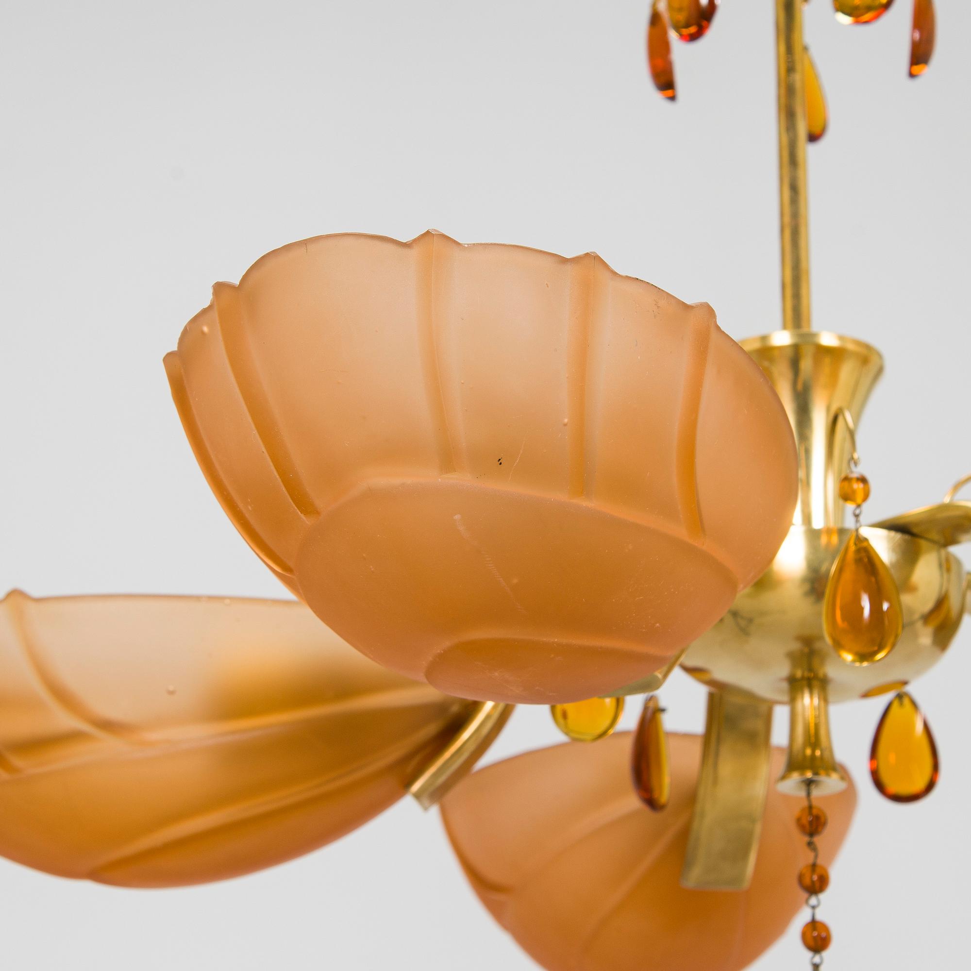 Paavo Tynell, taklampa modell 1469/5, Taito, 1930-tal.