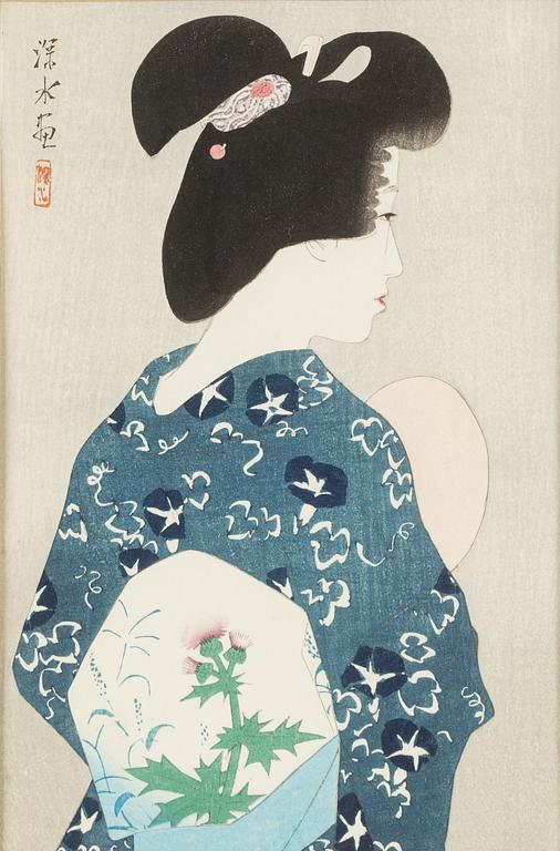 Ito Shinsui, efter, färgträsnitt, Japan, 1900-tal.