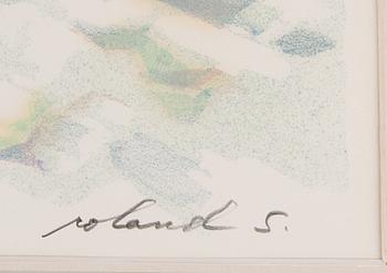 Roland Svensson, färglitografi, signerad HC X/XXX.