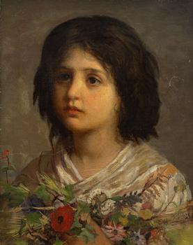 Sofie Ribbing, Girl with Flowers.