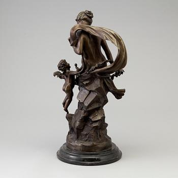 MATHURIN MOREAU, after. Sculpture, bronze, signed.