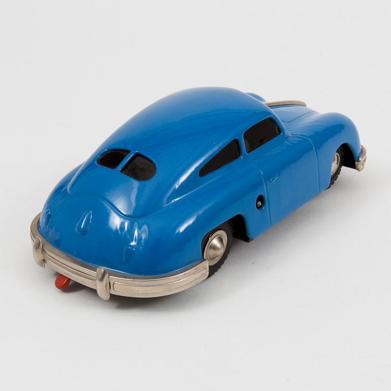 A tinplate Gescha "Porsche Sixmobil" Germany 1950s.