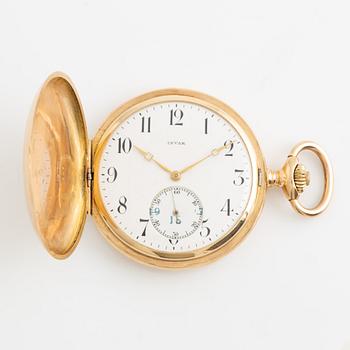 Invar, pocket watch, hunter, 51,5 mm.