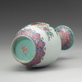 A famille rose vase, Qing dynasty, Daoguang mark and of the period (1821-1850).