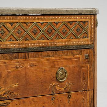 A Gustavian marquetry commode by N. P. Stenström (master in Stockholm 1782-90).