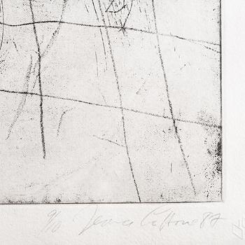 Terence La Noue, etching, signed and numbered 9/10, dated -87.