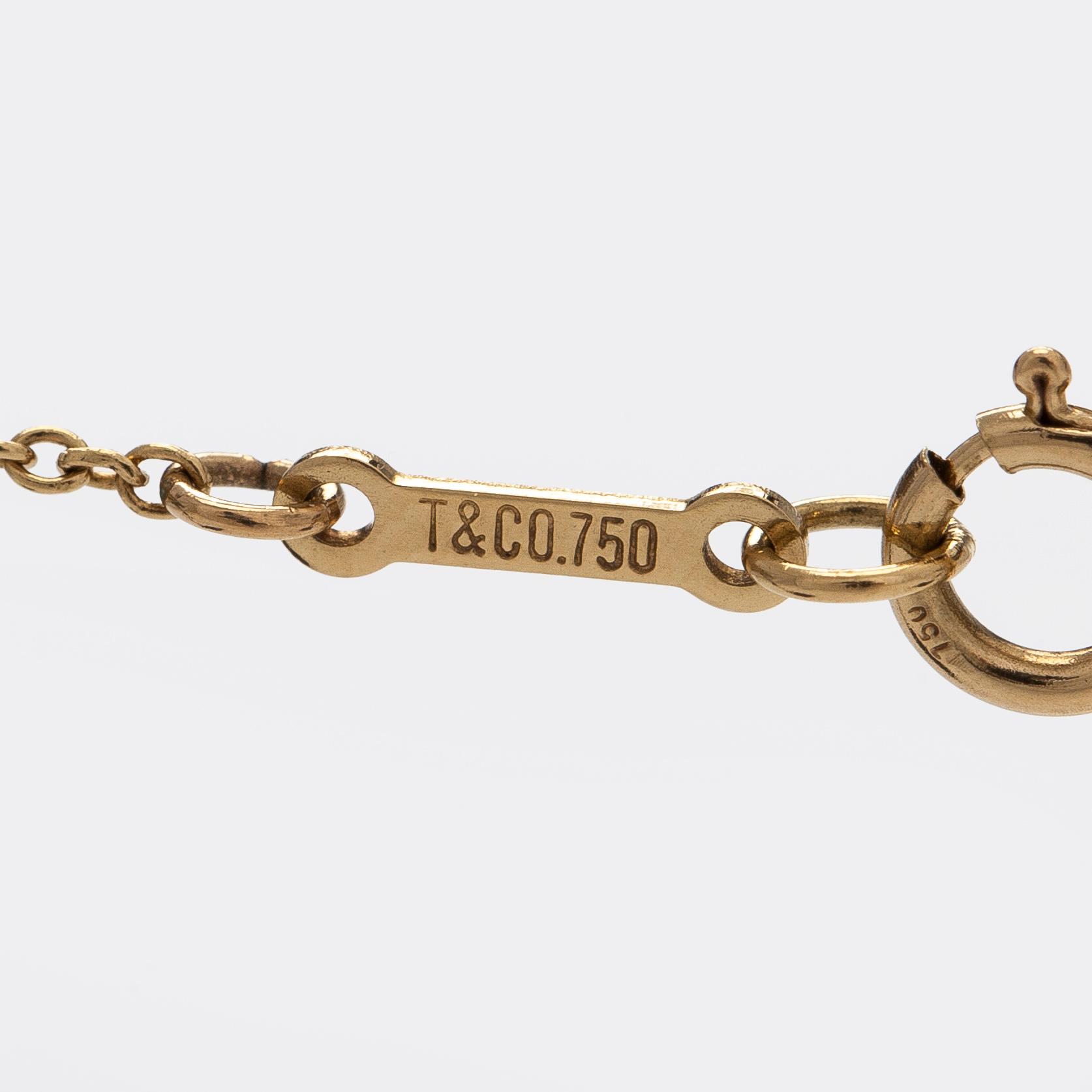 Tiffany & Co, Paloma Picasso, an 18K gold 'Loving Heart' necklace.